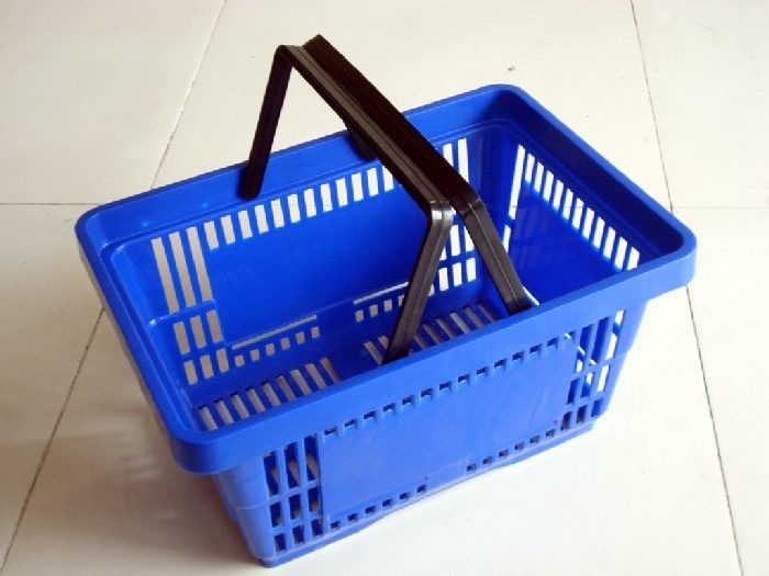HDPP Grocery Shopping Baskets For Retail Stores , Blue Shopping Basket