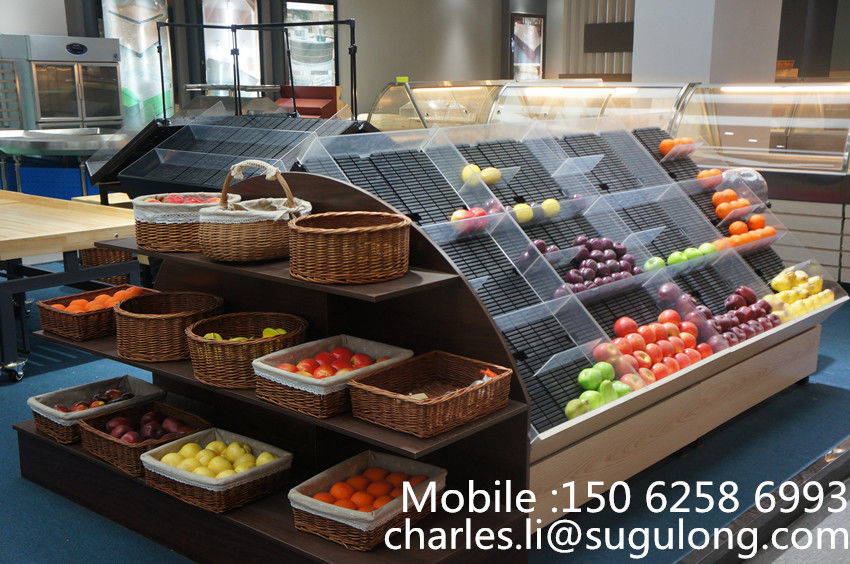 Custom Mini Fruit Vegetable Display Rack , Fruit & Veg Display Stands