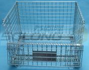 Warehouse Industrial Metal Box Pallet Storage Wire Steel Stackable Cages