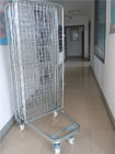 Reliable Wire Container Steel Cages For Storage , Wheeled Storage Cages