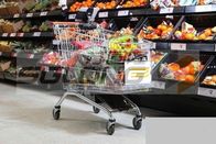 Commercial Supermarket Grocery Shopping Cart 180 Litres Volume With EVA + PP Wheel