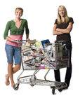 Zinc Plated Surface Cusstom Supermarket Shopping Carts , Wire Grocery Carts