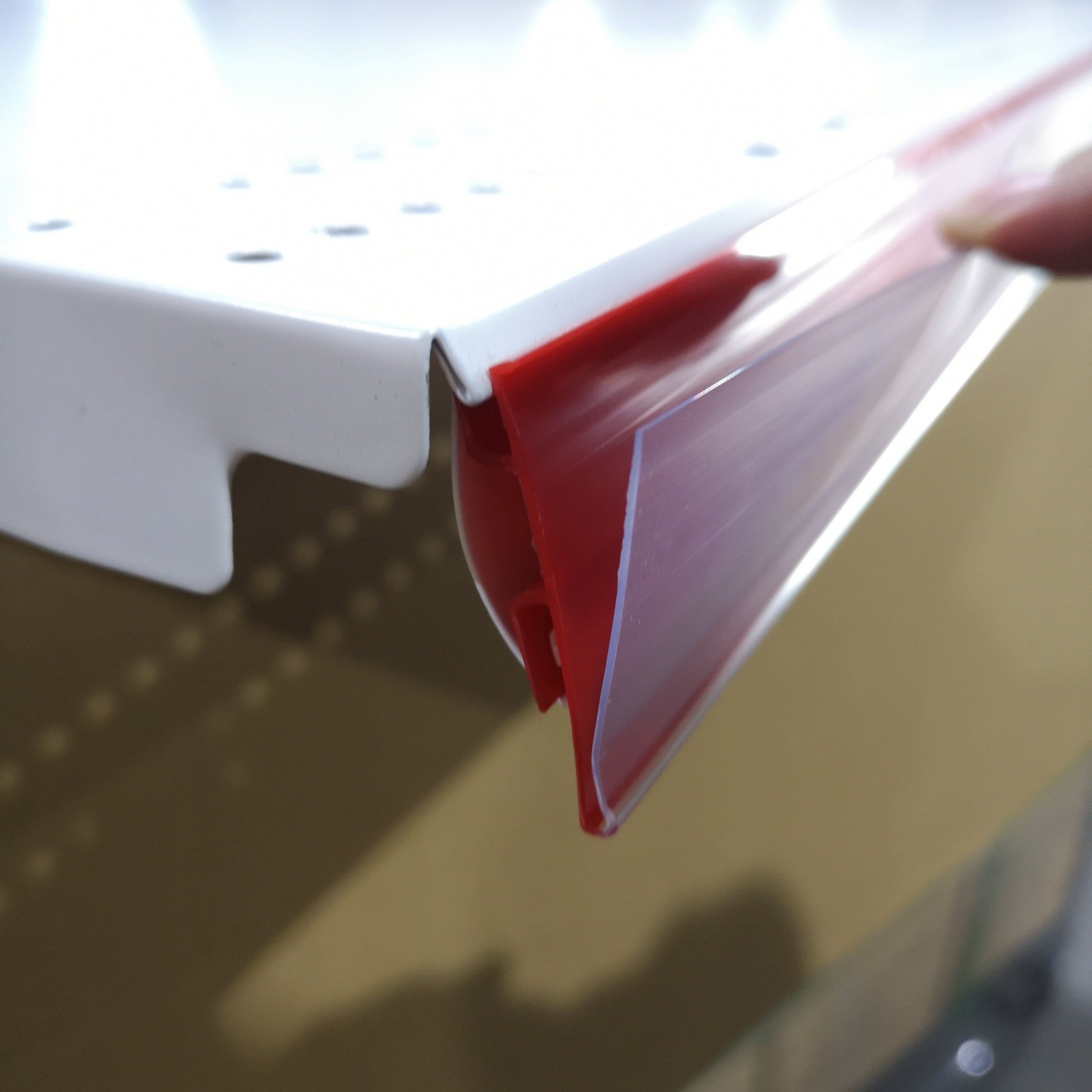 Supermarket Retail Plastic PVC Acrylic Price Tag Holder For Shelves