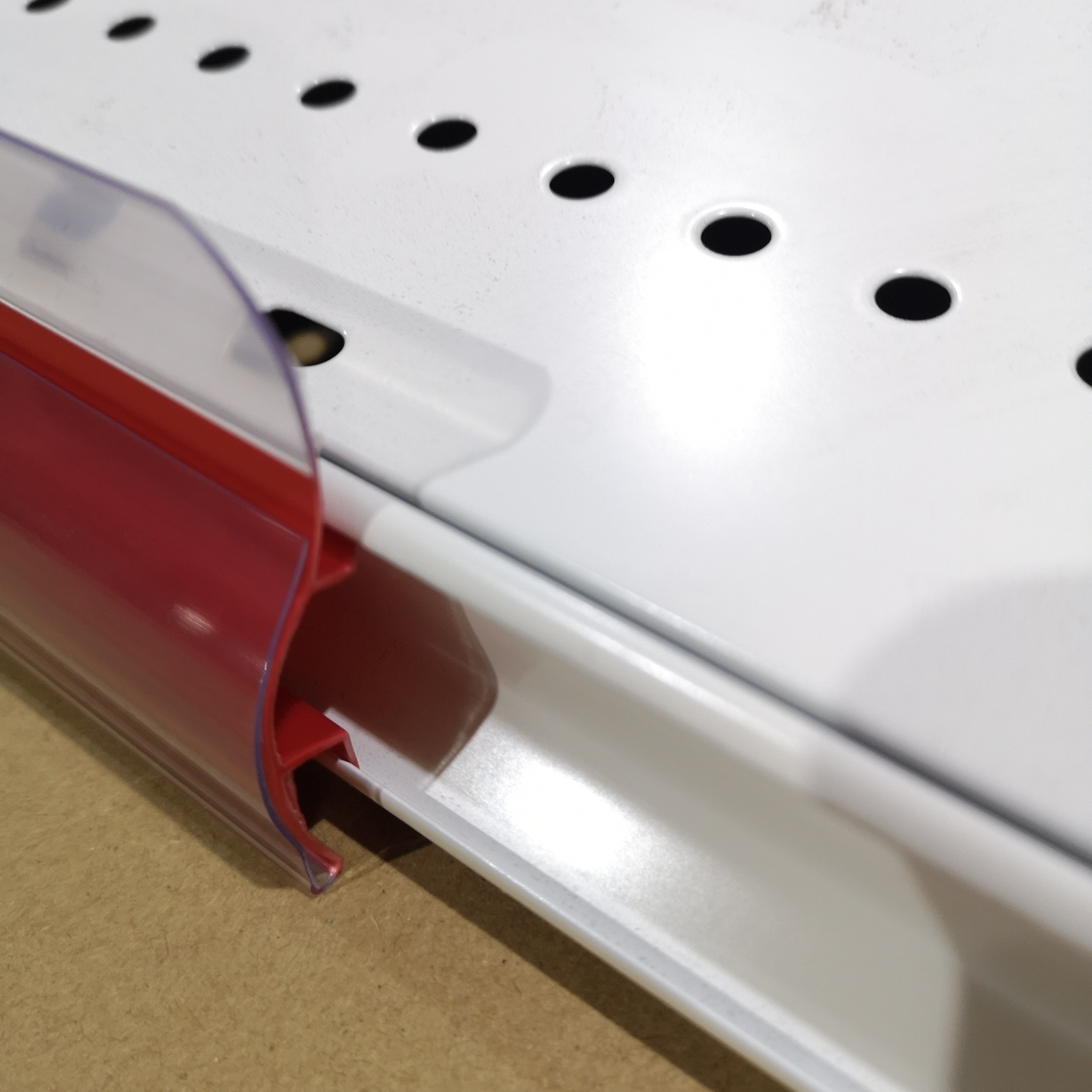 Supermarket Retail Plastic PVC Acrylic Price Tag Holder For Shelves