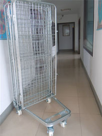 Reliable Wire Container Steel Cages For Storage , Wheeled Storage Cages