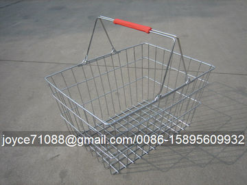 Convenient Metal Shopping Baskets , Supermarket / Grocery Store Baskets