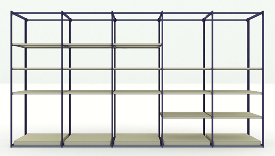 Stylish Sturdy E5 Series Steel Wood Medium Duty Rack for Plants Decorative Items in Commercial Home Environments