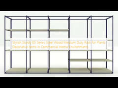 Stylish Sturdy E5 Series Steel Wood Medium Duty Rack for Plants Decorative Items in Commercial Home Environments